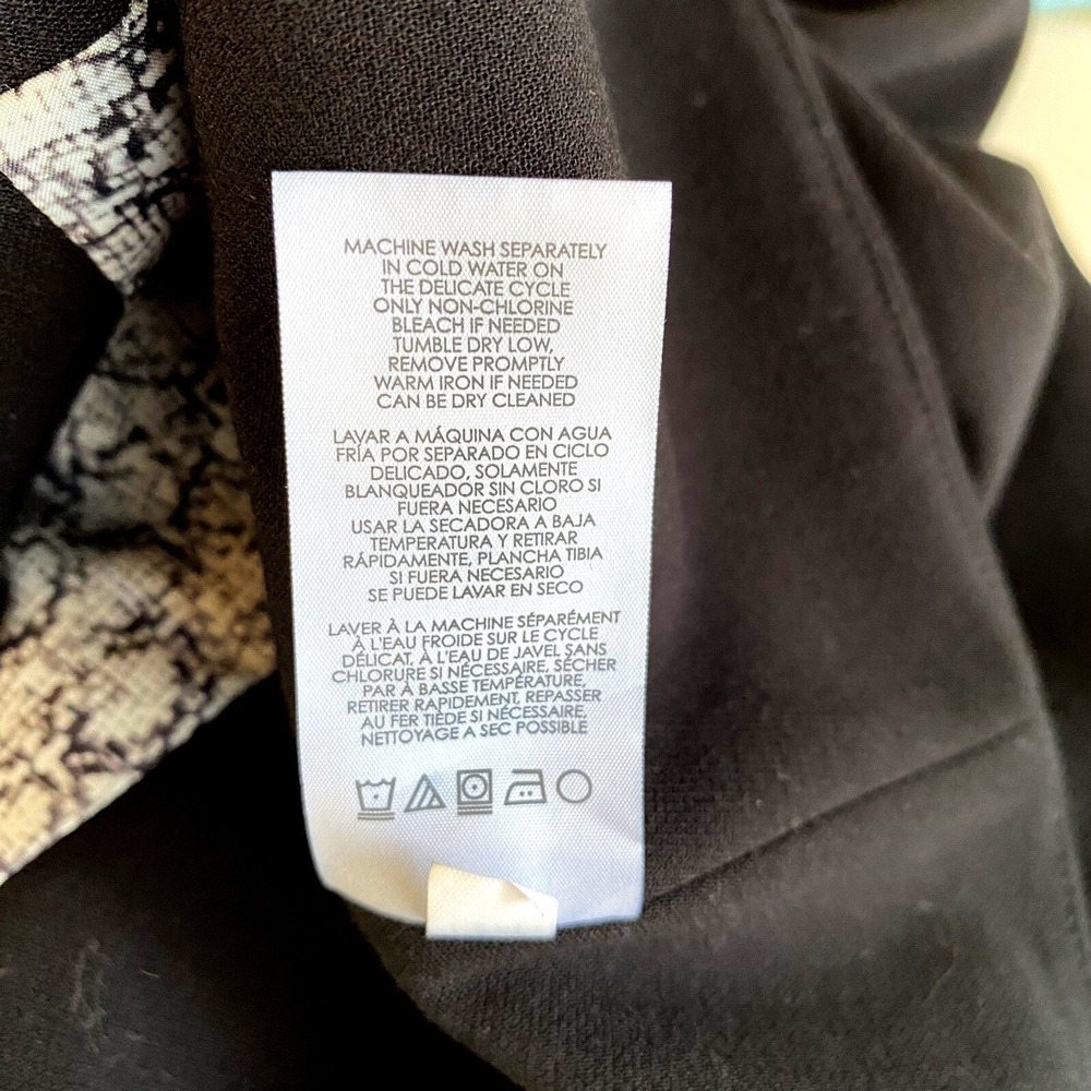 CAbi Abbott Jacket Blazer #3027 Puff Statement Sleeve Button Front Black Sz 4 - Picture 9 of 12